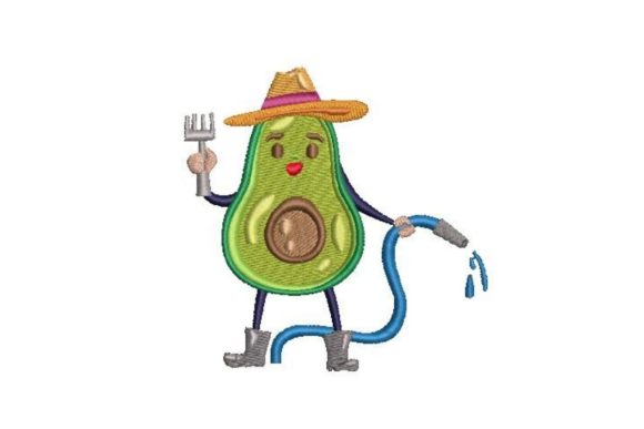 Avocado Gardener: A Playful Floral Embroidery Gem