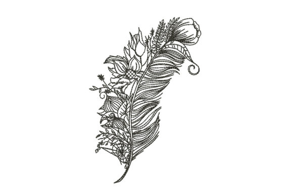 Feather: Elegant Floral Embroidery for Craft Fairs