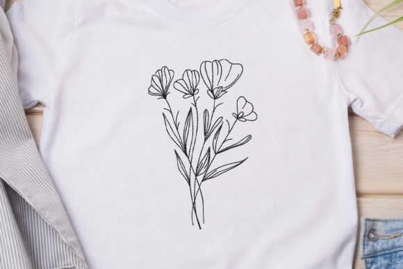 Flowers Line Art: Clean, Versatile & Craft-Fair Ready
