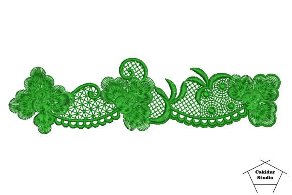 Hand Fan Flowers Embroidery Design