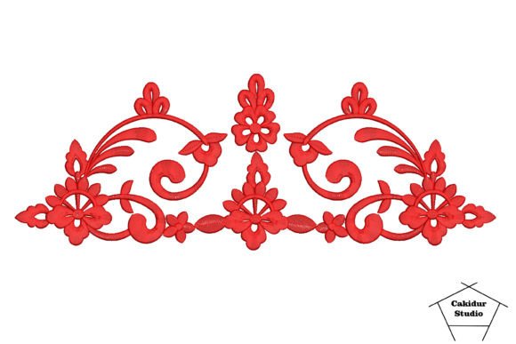 Red Linked Flowers: A Business-Ready Embroidery Design